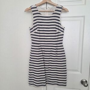 J Crew - Striped Sleeveless Ponte Dress